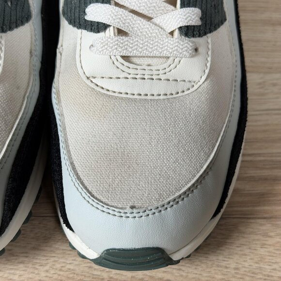 Nike Air Max 90 PRM Shoes Mens Size 9.5 White Black Burgundy Sneakers FV6059-001 - Picture 4 of 10